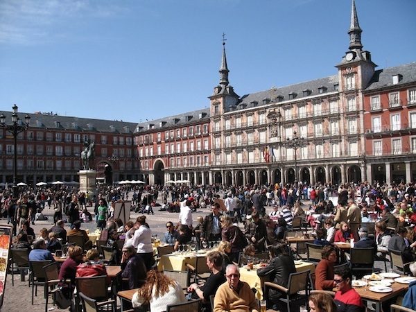 Madrid. Plaza Mayor, terrazas