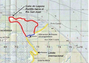 mapa-caño-laguna Corte Internacional atribuye a Costa Rica la zona en disputa con Nicaragua