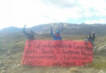 Movilizaciones mapuches en Lof Cushamen, Resistencia, Argentina