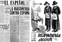 Propaganda en la España franquista sobre el contubernio judeo-masónico-comunista.