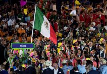 La delegación de México en la ceremonia de inauguración de los Juegos Olímpicos de Río 2016.