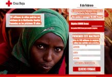 Banner de la Cruz Roja sobre la campaña 2017 contra la mutilación genital femenina