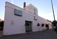 Fachada del Museo de Ciencias del Vino de Extremadura en Almendralejo.