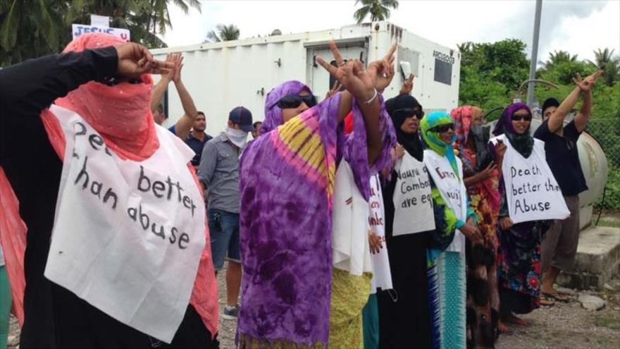 nauru-protestas MSF expulsada de la isla de Nauru, donde Australia concentra a sus refugiados