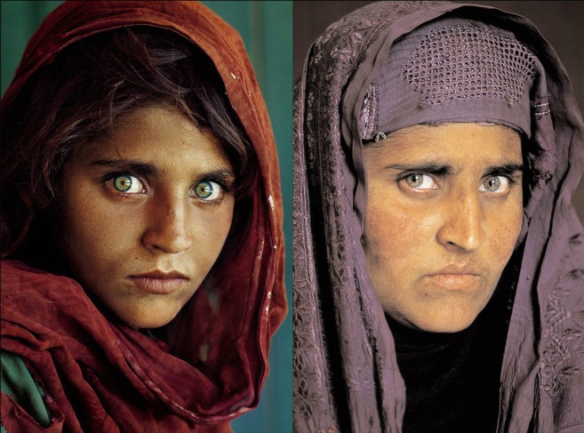 nina-afgana La «Afgana de los ojos verdes» Sharbat Gula está refugiada en Italia