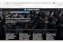 Novaya Gazeta, portada en internet el 15 de abril de 2017