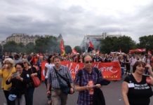 París, 28 de junio de 2016: manifestación contra la reforma laboral en Francia.