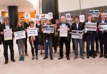El Intergrupo del Sáhara Occidental del Parlamento Europeo en un acto de solidaridad con los presos saharauis de Gdeim Izik