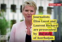 Campaña en favor de los periodistas franceses acusados por Azerbaiyán.