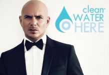 Pitbull en el cartel promocional de Clean Water Here