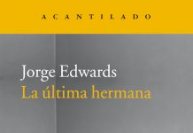 Portada de “La última hermana”, de Jorge Edwards, publicada por Acantilado.