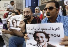 Protesta en Egipto en favor de 'Shawkan'