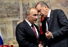 Los presidentes Putin y Erdogan en un encuentro bilateral