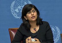 Ravina Shamdasani, portavoz del Alto Comisionado para los Derechos Humanos de la ONU