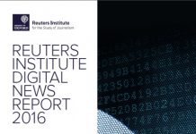 Portada del informe 2016 sobre medios de comunicación del Instituto Reuters