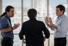 Albert Rivera y Pablo Iglesias en un programa de Jordi Evolé