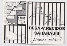 Saharauis desaparecidos, pegatina