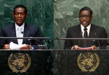 Teodoro y Teodorin Obiang en la sede de la ONU