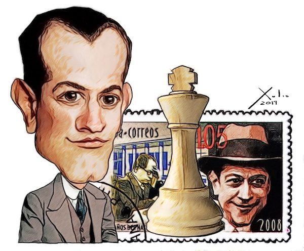 xulio-formoso-jose-raul-capablanca-600x496 Día Mundial del Ajedrez en recuerdo de Capablanca